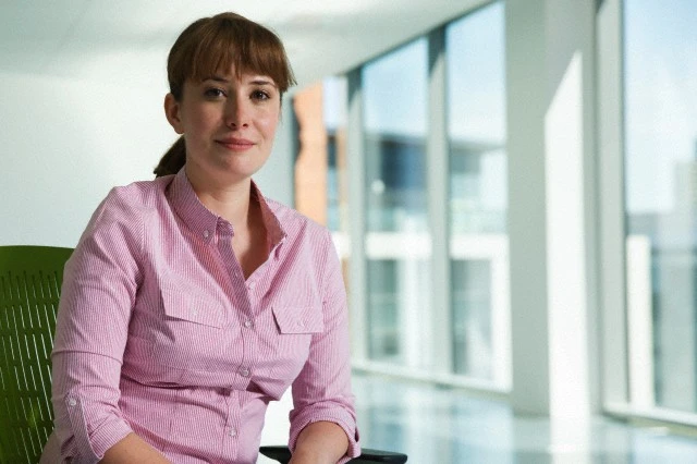 Woman sitting in office